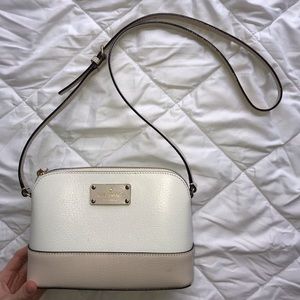 White/Tan CrossBody/long Kate Spade bag!